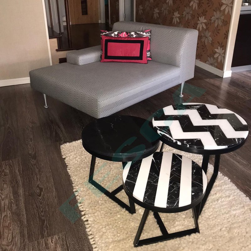 Black and White Marble Nesting 3